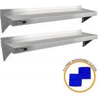 2 X KUKoo Stainless Steel Shelves 1400Mm X 300Mm