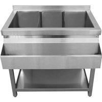KuKoo Cocktail Bar Station Free Standing Stainless Steel Bar Sink Workstation