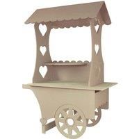 KuKoo Mini Candy Cart Weddings Stand Birthday Favours MDF Wood Sweets Stall