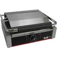 KuKoo Commercial Panini Press Grill Toaster Ribbed Sandwich Maker Machine