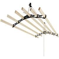 Clothes Airer Ceiling Pulley Maid Traditional Clothing Mounted Dryer 6 Lath Rack