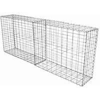 Gabion Baskets Cages Outdoor Mesh Wire Stone Garden / 100 x 80 x 30cm / 2 Pack