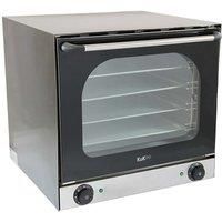 Electric Convection Oven Countertop Commercial Table-Top Baking Oven Fan-Assisted Double-Layer Glass Temperature Control Timer Included 4 Trays &1 Tray Handle