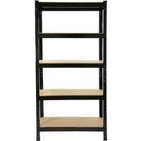 Monster Racking 5 X T-rax Black Metal Racking Units 75Cm X 150Cm X 30Cm, Black