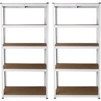 Monster Racking 2 X White Racking Units 90 X 40 X 180
