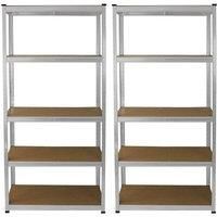Monster Racking 2 X Galvanised Racking Units 90 X 40 X 180, Silver