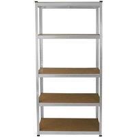 3 Garage Shelving Units 5 Tier Racking Storage Warehouse Bays Industrial Heavy Duty Boltless Galvanised Steel Shelves/FREE Rubber Mallet & Bay Connectors