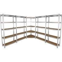 Garage Racking Galvanised Steel Storage Shelving Metal Heavy Duty Shelves 5 Tier