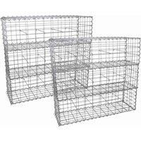 Gabion Baskets Garden Mesh Outdoor Patio Cages Wire Stone Wall Planter Border