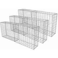 Gabion Baskets Garden Mesh Outdoor Patio Cages Wire Stone Wall Planter Border