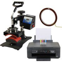 Heat Press Cap Transfer Machine & Printer Sublimation Bundle Hat
