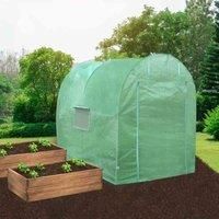 Polytunnel Greenhouse Walk In Galvanised Racking Windows Doors Growhouse PE