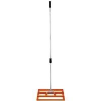 Lawn Leveller 50cm Levelling Rake Lute Steel Orange 1.9m Extendable Handle Grass