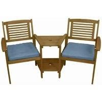 Wooden Companion Love Seat Cushions Garden Chairs Table Corner Bench Jack & Jill
