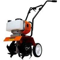 Petrol Garden Tiller Cultivator Rotavator Cordless 52CC 1.65kW 9000RPM 4 Blades