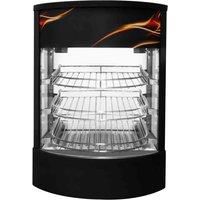 Hot Food Warmer Commercial Heated Pizza Pie Cabinet Glass Display Countertop