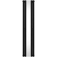 Monster Shop Oval Mirror Radiator - 1800Mm X 380Mm - Black, Black