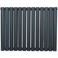 Oval Column Designer Radiator & TRV Chrome Valves Horizontal Vertical 3 Colours