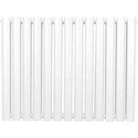 Oval Column Radiator & TRV Chrome Valves Designer Horizontal Vertical 3 Colours