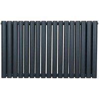 Monster Shop Oval Column Radiator - 600Mm X 1020Mm - Anthracite Grey, Grey