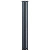 Oval Column Designer Radiator & TRV Chrome Valves Horizontal Vertical 3 Colours