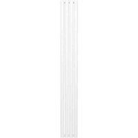 Oval Column Radiator & TRV Chrome Valves Designer Horizontal Vertical 3 Colours