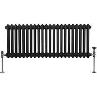Monster Shop Traditional 2 Column Radiator - 300 X 1012Mm - Black, Black