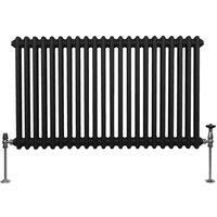 Monster Shop Traditional 2 Column Radiator - 600 X 1012Mm - Black, Black