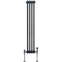 Traditional Horizontal Vertical Radiators 2 & 3 Column Heater Grey White Black