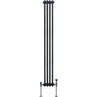 Monster Shop Traditional 2 Column Radiator - 1800 X 202Mm - Anthracite Grey, Grey