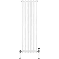 Monster Shop Traditional 2 Column Radiator - 1800 X 472Mm - White, White