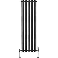 Monster Shop Traditional 2 Column Radiator - 1800 X 472Mm - Black, Black