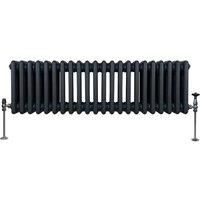 Monster Shop Traditional 3 Column Radiator - 300 X 1012Mm - Anthracite Grey, Grey