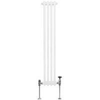 Monster Shop Traditional 3 Column Radiator - 1500 X 202Mm - White, Grey