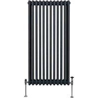 Monster Shop Traditional 3 Column Radiator - 1500 X 562Mm - Anthracite Grey, Grey