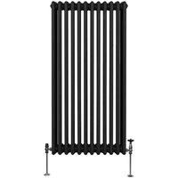 Monster Shop Traditional 3 Column Radiator - 1500 X 562Mm - Black, Black