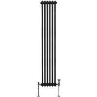 Monster Shop Traditional 3 Column Radiator - 1800 X 292Mm - Black, Black