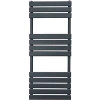 Monster Shop Flat Panel Towel Radiator - 1200Mm X 450Mm - Anthracite Grey, Grey