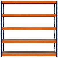 Garage Racking S-Rax Shelving Unit 5 Shelf 180cm x 180cm x 60cm Rack Heavy Duty