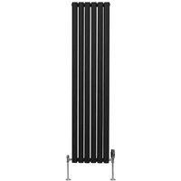 Oval Column Designer Radiator & TRV Chrome Valves Horizontal Vertical 3 Colours