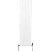 Oval Column Designer Radiator & TRV Chrome Valves Horizontal Vertical 3 Colours