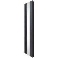 Monster Shop Flat Mirror Radiator & Valves - 1800Mm X 425Mm - Anthracite Grey, Grey