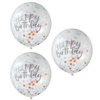 Pink HAPPY BIRTHDAY BALLOONS Pastel Rainbow Party Decorations Girls Ladies
