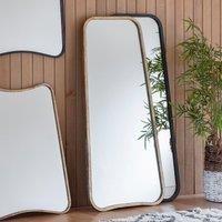 Kurva Leaner Hanging Mirror Large Rustic Black Metal Full Length 119.5cm x 56cm