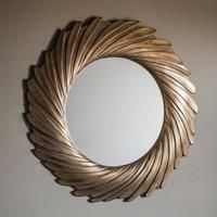 Round Mirror Gold Verdigree