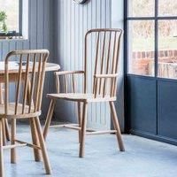 Hudson Living Wycombe Pair Of Solid Oak Carver Dining Chairs