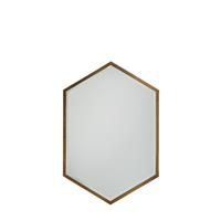Helston Large Antique Gold Metal Geometric Overmantle Wall Mirror 35.5" x 23.5"