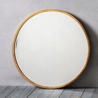 Round Antique Gold Mirror