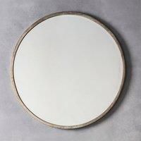 Riley 80cm Medium Round Wall Mirror  Silver