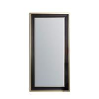 Edmonton Black Frame Gold Edge Full Length Leaner Mirror Wall Hung 156cm X 79cm